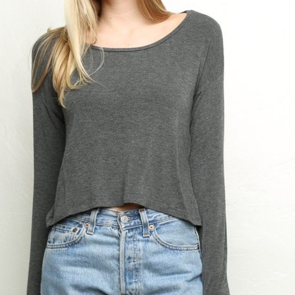 Brandy Melville soft crew necked long sleeve tee